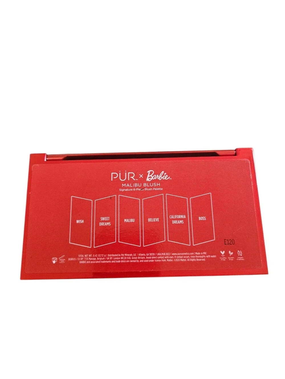 Pur X Barbie Malibu Blush Set 6 Colors Compact With Mirror GF vegan!
